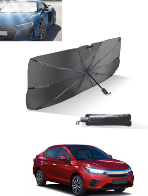 MATIES Windshield Sun Shade For Honda Universal For Car(Black, Silver)