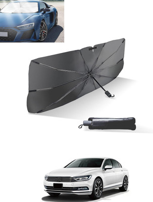 MATIES Windshield Sun Shade For Volkswagen Passat(Black, Silver)