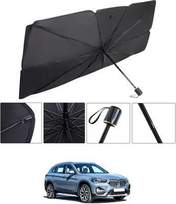 RKPSP Windshield Sun Shade For BMW X1(Black, Silver)