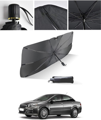 AYW Windshield Sun Shade For Skoda Laura(Black, Silver)
