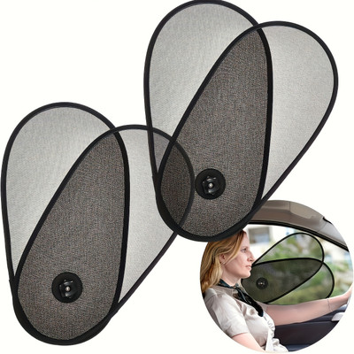Kickzu Side Window Sun Shade For Universal For Car Universal For Car(Black)