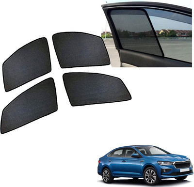 PEEPS STORE Side Window Sun Shade For Skoda Slavia(Black)