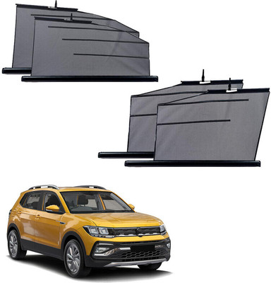 SS FOR YOUR SMART NEEDS Side Window Sun Shade For Volkswagen Taigun(Black)