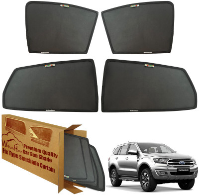 WolkomHome Side Window Sun Shade For Ford Endeavour(Black)