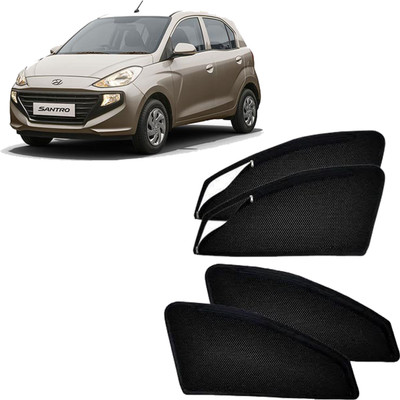 DreamRow Side Window Sun Shade For Hyundai Santro Xing(Black)