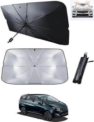RKPSP Windshield Sun Shade For Mahindra Marazzo(Black, Silver)