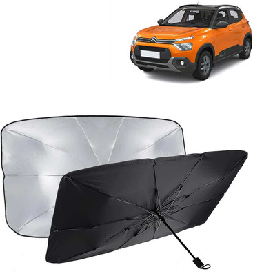 Kingsway Dashboard, Windshield Sun Shade For Citroen C3(Black, Silver)