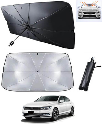AYW Windshield Sun Shade For Volkswagen Passat(Silver, Black)