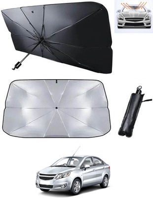 RKPSP Windshield Sun Shade For Chevrolet Sail(Black, Silver)