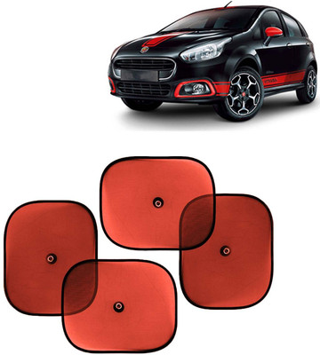 Kingsway Side Window, Rear Window, Dashboard, Sun Roof, Windshield Sun Shade For Fiat Abarth Punto(Red)