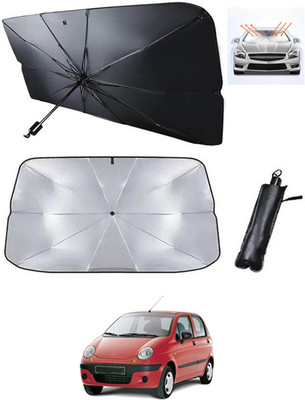 MATIES Windshield Sun Shade For Daewoo Matiz(Black, Silver)