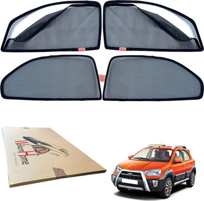 WolkomHome Side Window Sun Shade For Toyota Etios Cross(Black)