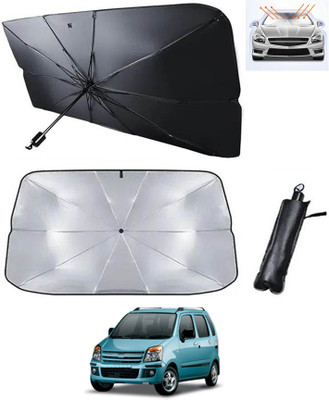 RKPSP Windshield Sun Shade For Maruti Suzuki Universal For Car(Silver, Black)
