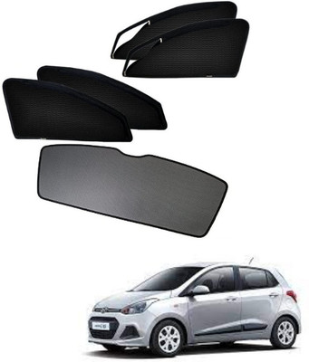 Top Vechile Rear Window, Side Window Sun Shade For Hyundai Grand i10(Black)