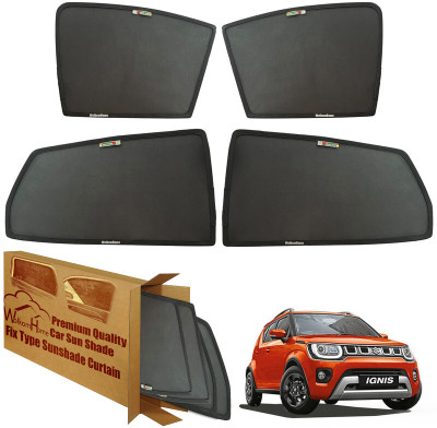 WolkomHome Side Window Sun Shade For Maruti Suzuki Universal For Car(Black)