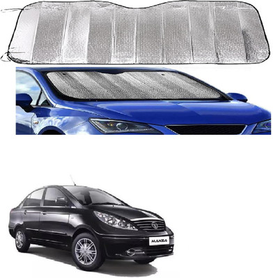 ROSHNEER ENTERPRISES Windshield Sun Shade For Tata Manza(Silver)