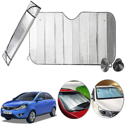 AUTO PEARL Dashboard, Windshield Sun Shade For Tata Zest(Silver)