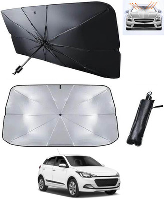 AYW Windshield Sun Shade For Hyundai Elite i20(Silver, Black)