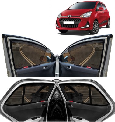 Kingsway Side Window, Rear Window Sun Shade For Hyundai Grand i10(Black)