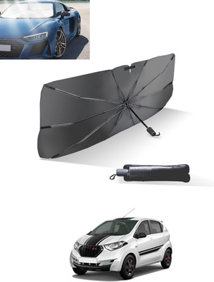 MATIES Windshield Sun Shade For Datsun Redi GO(Black, Silver)