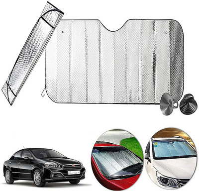 AUTO PEARL Dashboard, Windshield Sun Shade For Fiat Lenia(Silver)