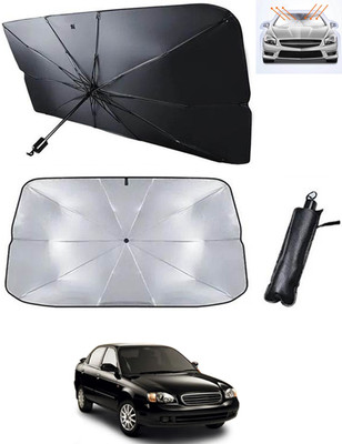 RKPSP Windshield Sun Shade For Maruti Suzuki Baleno(Black, Silver)
