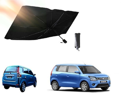 ROSHNEER ENTERPRISES Windshield Sun Shade For Maruti Suzuki WagonR(Black, Silver)