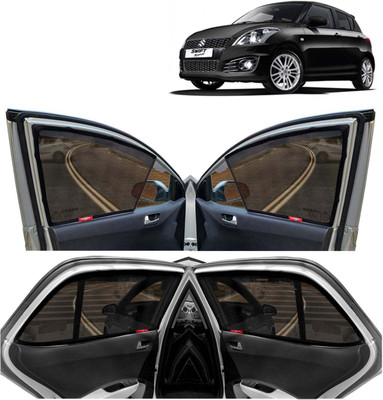 Kingsway Side Window, Rear Window Sun Shade For Maruti Suzuki Swift(Black)