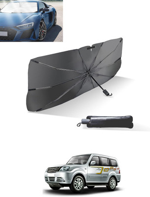 MATIES Windshield Sun Shade For Tata Grand Dicor(Black, Silver)
