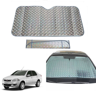 AUTO PEARL Dashboard, Windshield Sun Shade For Fiat Siena(Grey)