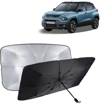 Kingsway Dashboard, Windshield Sun Shade For Universal For Car Punch(Black, Silver)