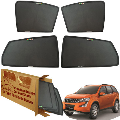 WolkomHome Side Window Sun Shade For Mahindra Universal For Car(Black)
