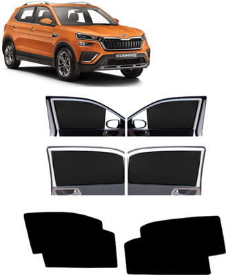 dramrow Side Window Sun Shade For Skoda Kusaq(Black)