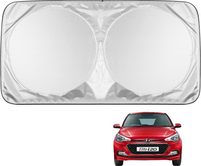 MOCKHE Windshield Sun Shade For Hyundai Elite i20(Silver)