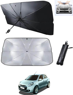 RKPSP Windshield Sun Shade For Renault Pulse(Black, Silver)