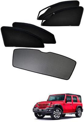 RAKRISH Rear Window, Side Window Sun Shade For Mahindra Thar(Black)