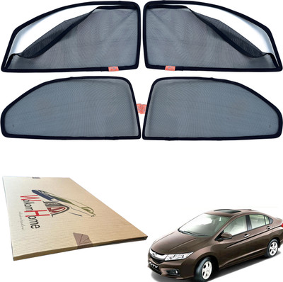 WolkomHome Side Window Sun Shade For Honda City(Black)