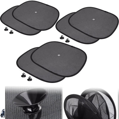 DvineAutoFashionZ Side Window Sun Shade For Mahindra Thar, Universal For Car(Black)