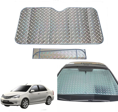 AUTO PEARL Dashboard, Windshield Sun Shade For Toyota Etios(Grey)