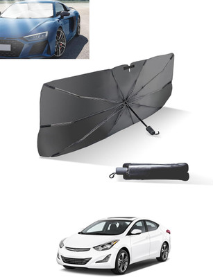 MATIES Windshield Sun Shade For Hyundai Elantra(Black, Silver)
