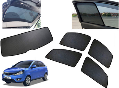 AUTO PEARL Side Window, Rear Window Sun Shade For Tata Zest(Black)
