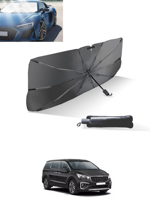 MATIES Windshield Sun Shade For Kia Carnival(Black, Silver)
