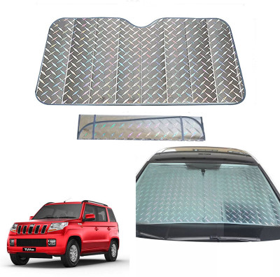 AUTO PEARL Dashboard, Windshield Sun Shade For Mahindra TUV-300(Grey)