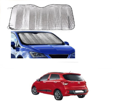 ROSHNEER ENTERPRISES Windshield Sun Shade For Hyundai Grand i10(Silver)