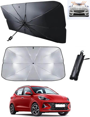 RKPSP Windshield Sun Shade For Hyundai Grand i10 NIOS(Black, Silver)