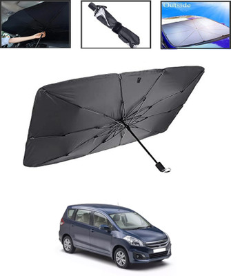 MSNP Windshield Sun Shade For Maruti Suzuki Universal For Car(Black, Silver)