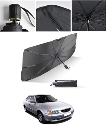 AYW Windshield Sun Shade For Maruti Suzuki 800(Black, Silver)