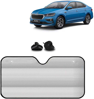 Kingsway Windshield, Dashboard, Rear Window Sun Shade For Skoda Slavia(Silver)