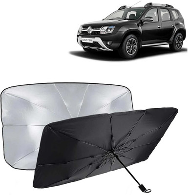 Kingsway Dashboard, Windshield Sun Shade For Renault Duster(Black, Silver)