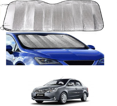 ROSHNEER ENTERPRISES Windshield Sun Shade Etios(Silver)